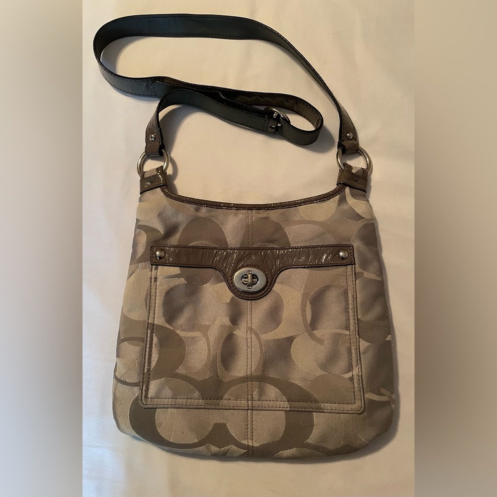 Coach Grey Penelope Signature Crossbody Bag *see description*
